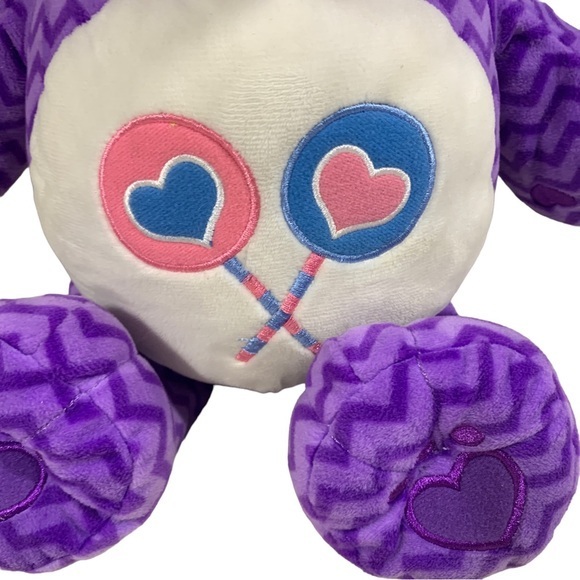 Care Bears Share Bear Plush 20" Purple Lollipop Hearts Stuffed Animal Toy - Picture 6 of 7